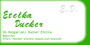 etelka ducker business card
